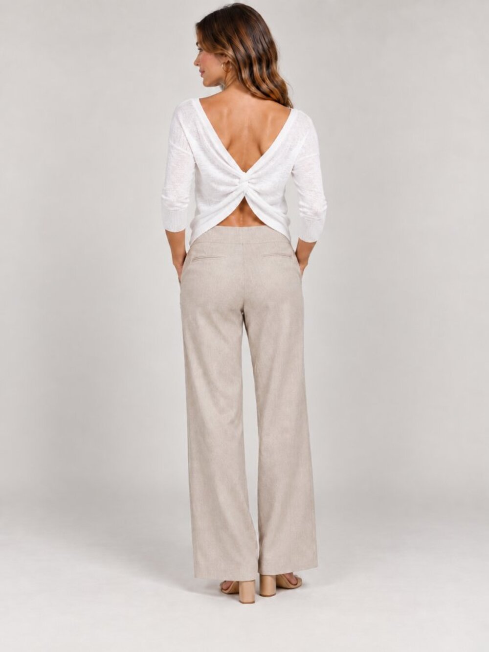NWT Express White Twist Back Knit Sweater XXS